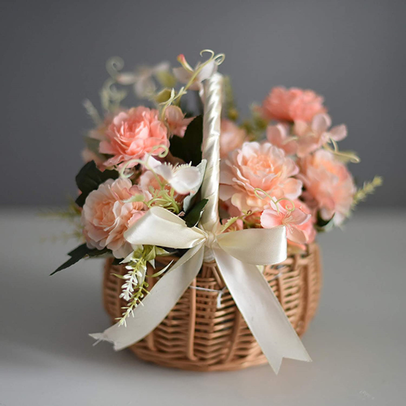 Hand-woven Wedding Flower Bask - Gardening Tools Girls ulasan dan harga
